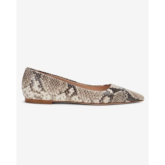 MM Lafleur Rowan‎ Embossed Snakeskin Flats NWOB New Women's 35 Italian Leather - Picture 5 of 12